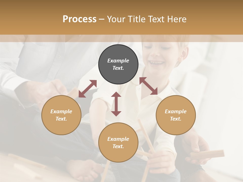 A Man Sitting On The Floor With A Child PowerPoint Template