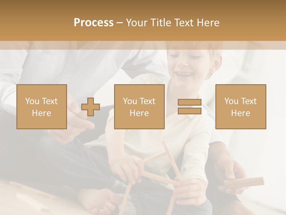 A Man Sitting On The Floor With A Child PowerPoint Template