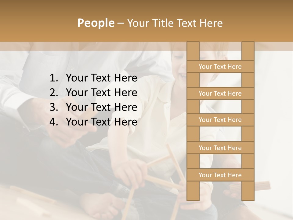 A Man Sitting On The Floor With A Child PowerPoint Template