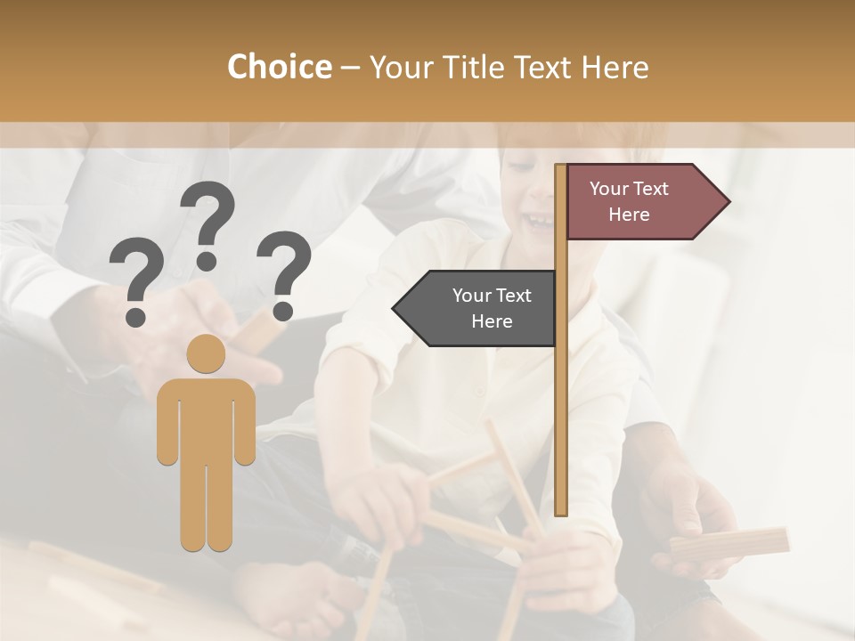 A Man Sitting On The Floor With A Child PowerPoint Template