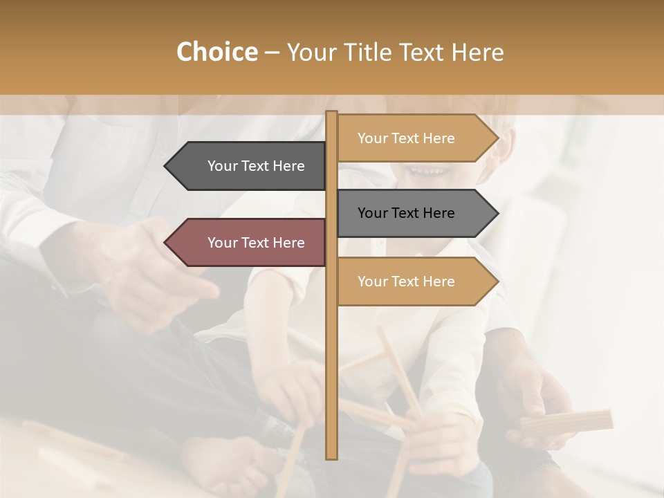 A Man Sitting On The Floor With A Child PowerPoint Template