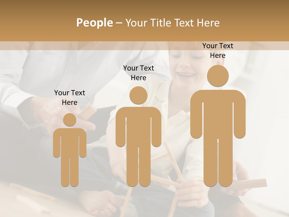 A Man Sitting On The Floor With A Child PowerPoint Template