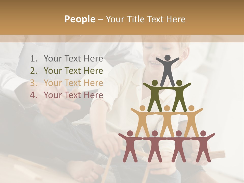 A Man Sitting On The Floor With A Child PowerPoint Template