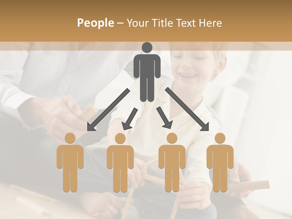 A Man Sitting On The Floor With A Child PowerPoint Template