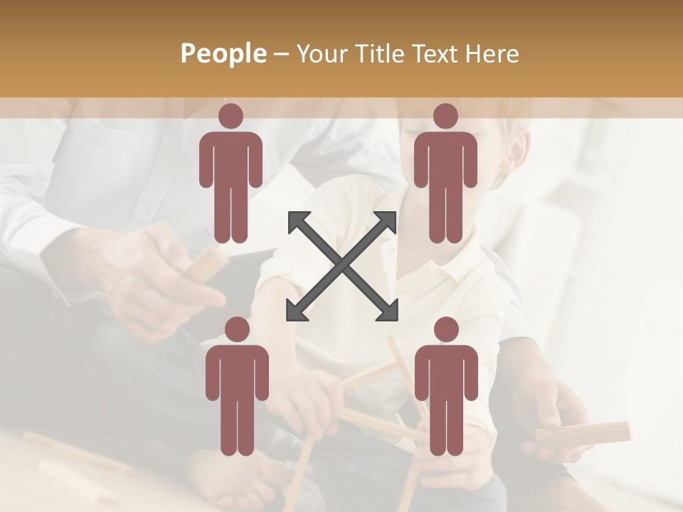 A Man Sitting On The Floor With A Child PowerPoint Template