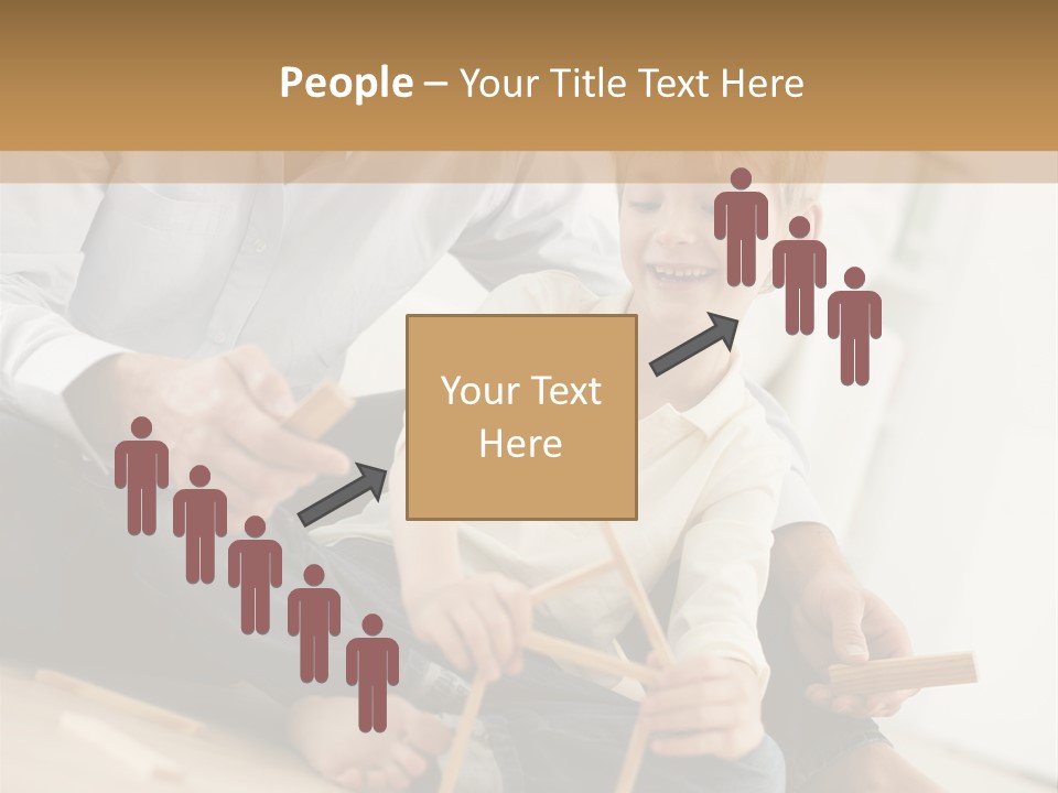 A Man Sitting On The Floor With A Child PowerPoint Template