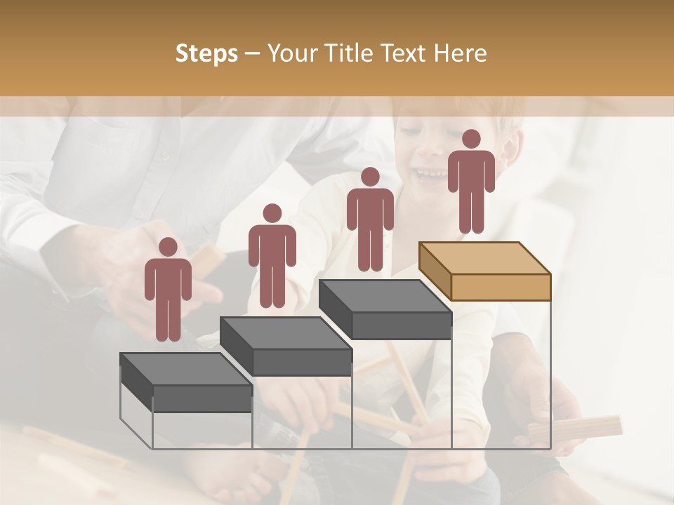 A Man Sitting On The Floor With A Child PowerPoint Template