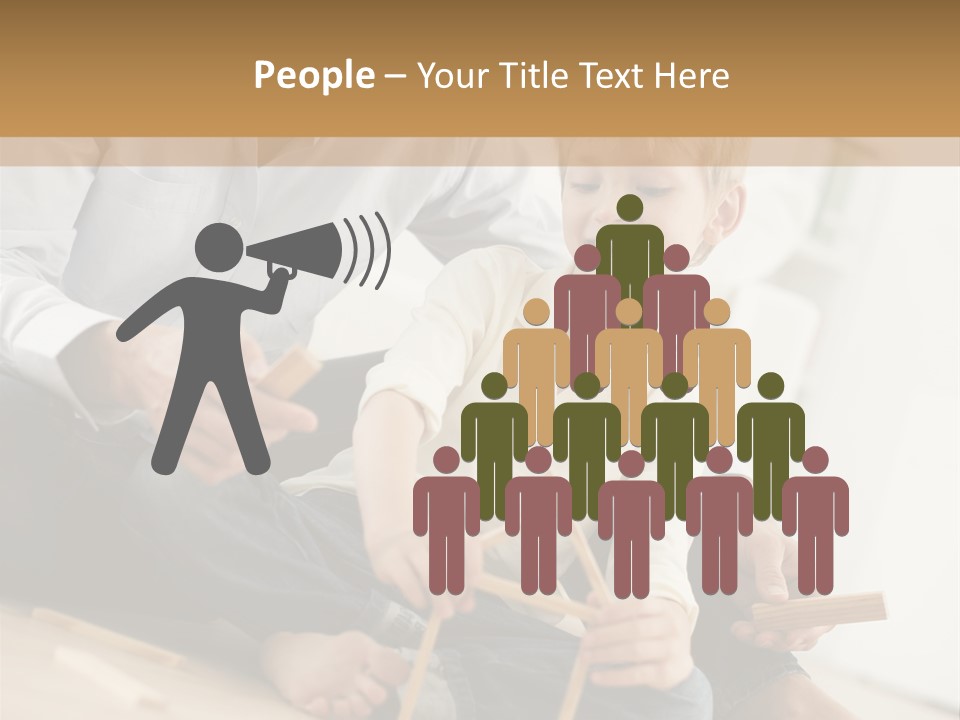 A Man Sitting On The Floor With A Child PowerPoint Template