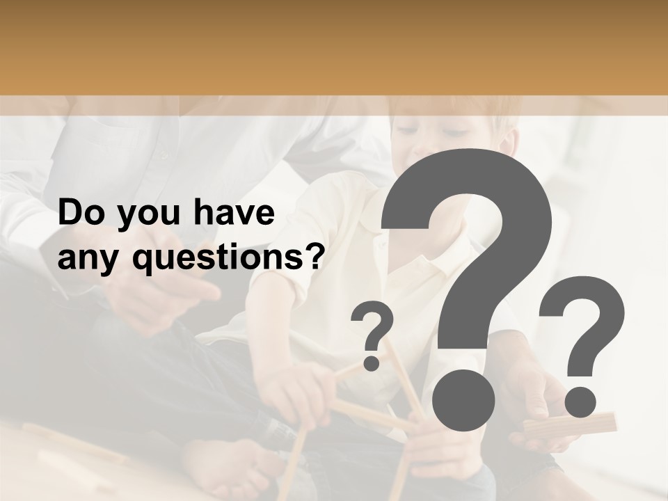 A Man Sitting On The Floor With A Child PowerPoint Template