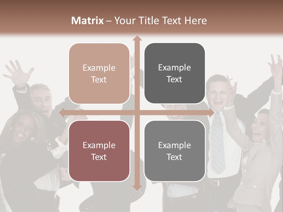 A Group Of People With Their Hands Up In The Air PowerPoint Template