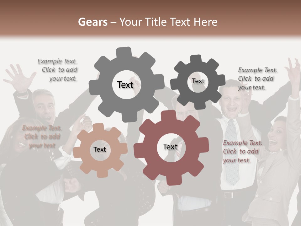 A Group Of People With Their Hands Up In The Air PowerPoint Template