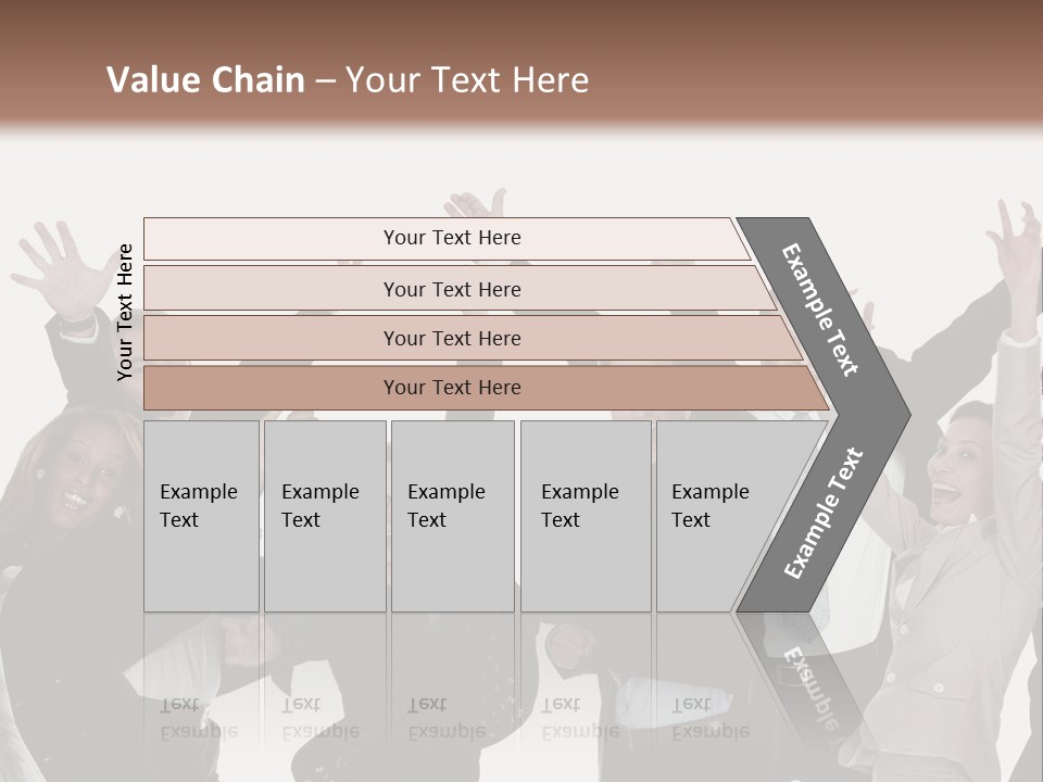 A Group Of People With Their Hands Up In The Air PowerPoint Template