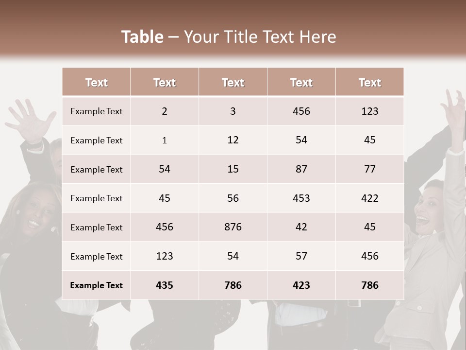 A Group Of People With Their Hands Up In The Air PowerPoint Template