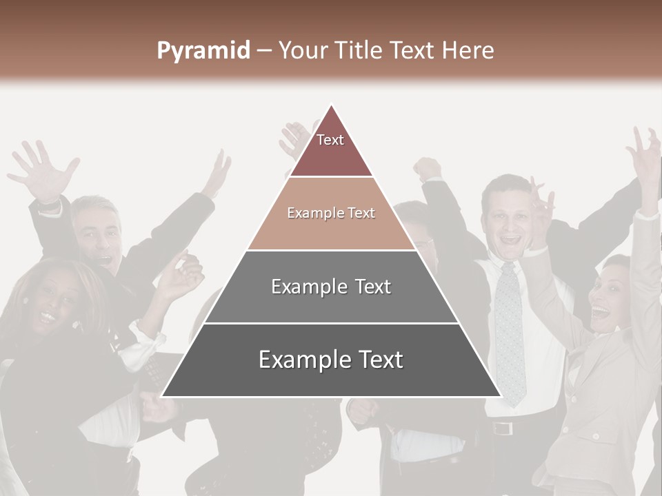 A Group Of People With Their Hands Up In The Air PowerPoint Template