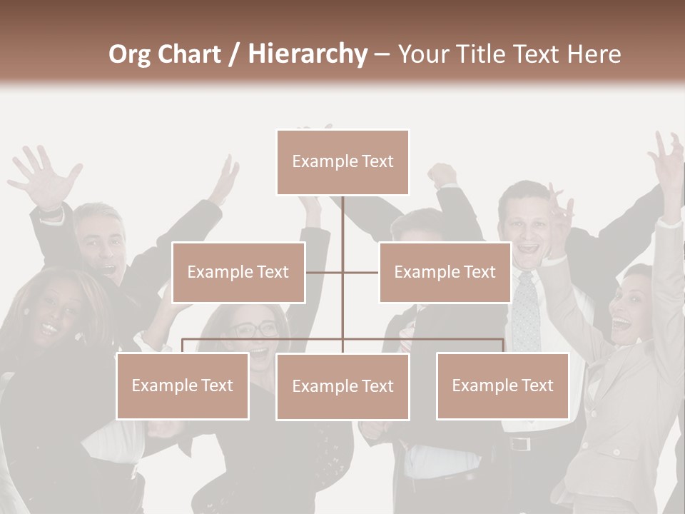 A Group Of People With Their Hands Up In The Air PowerPoint Template