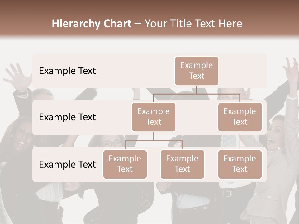 A Group Of People With Their Hands Up In The Air PowerPoint Template