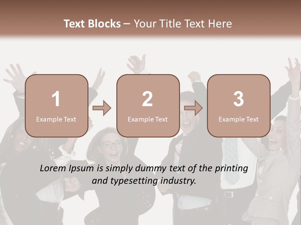 A Group Of People With Their Hands Up In The Air PowerPoint Template