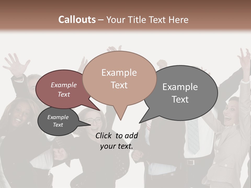 A Group Of People With Their Hands Up In The Air PowerPoint Template