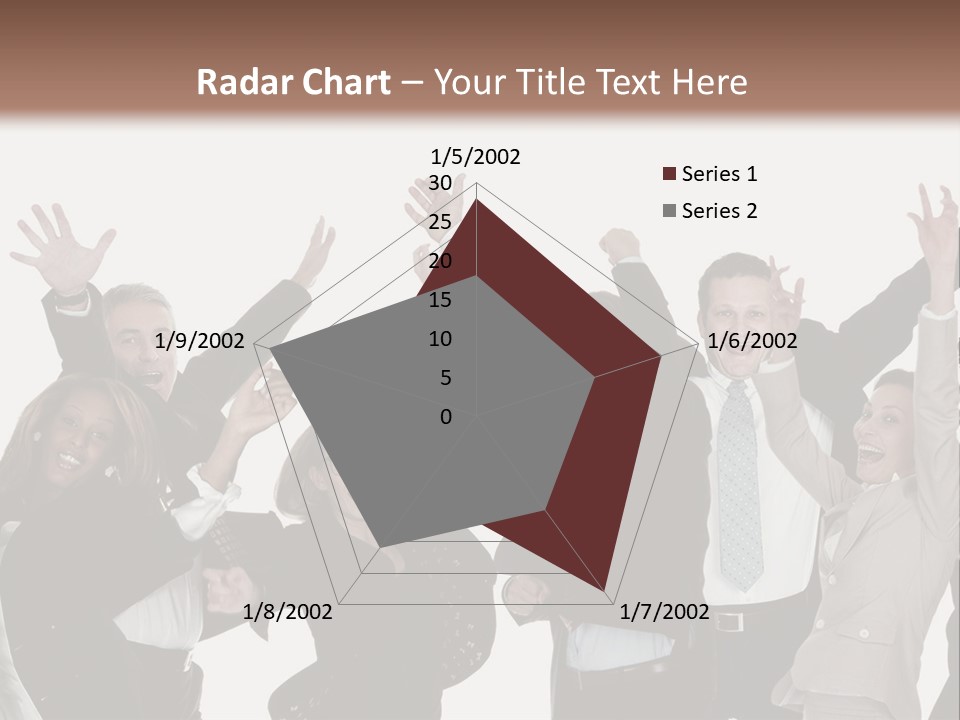 A Group Of People With Their Hands Up In The Air PowerPoint Template
