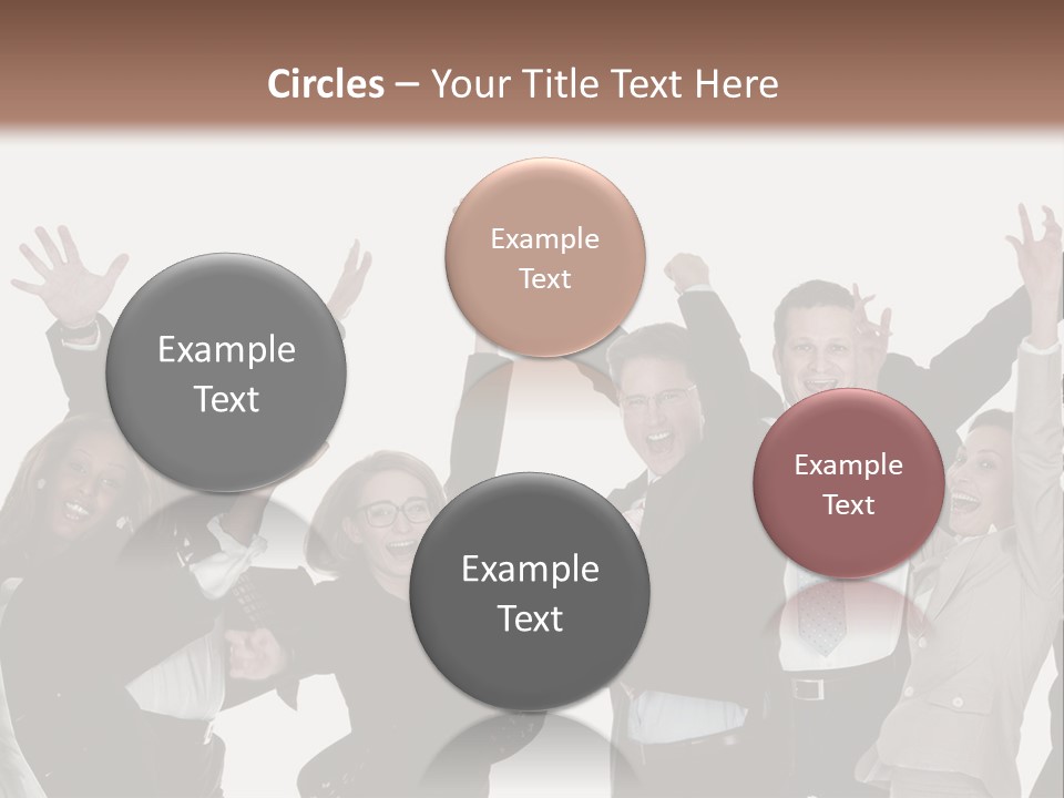 A Group Of People With Their Hands Up In The Air PowerPoint Template