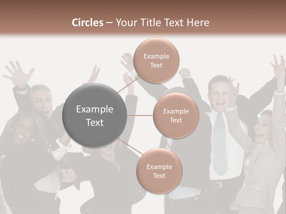 A Group Of People With Their Hands Up In The Air PowerPoint Template