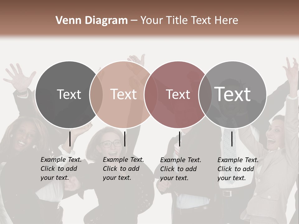 A Group Of People With Their Hands Up In The Air PowerPoint Template