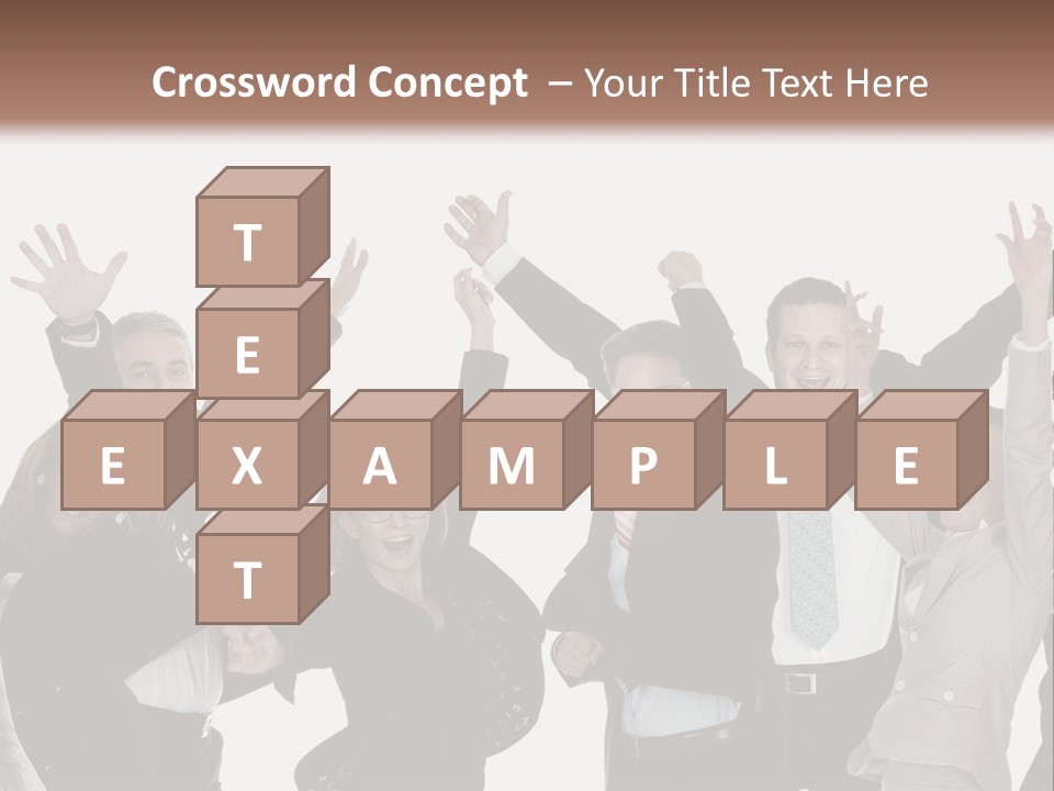 A Group Of People With Their Hands Up In The Air PowerPoint Template