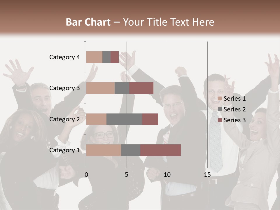 A Group Of People With Their Hands Up In The Air PowerPoint Template