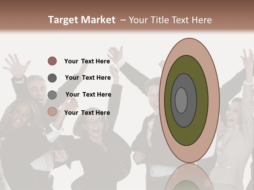 A Group Of People With Their Hands Up In The Air PowerPoint Template