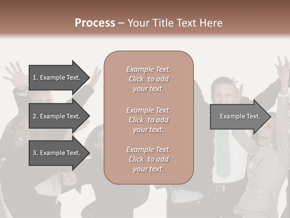 A Group Of People With Their Hands Up In The Air PowerPoint Template