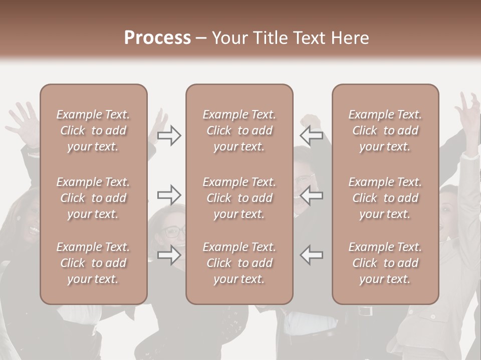 A Group Of People With Their Hands Up In The Air PowerPoint Template