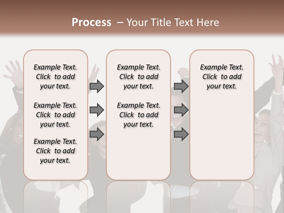 A Group Of People With Their Hands Up In The Air PowerPoint Template