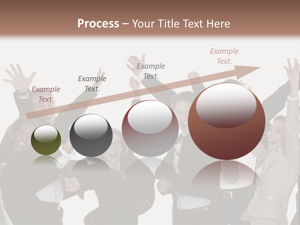 A Group Of People With Their Hands Up In The Air PowerPoint Template