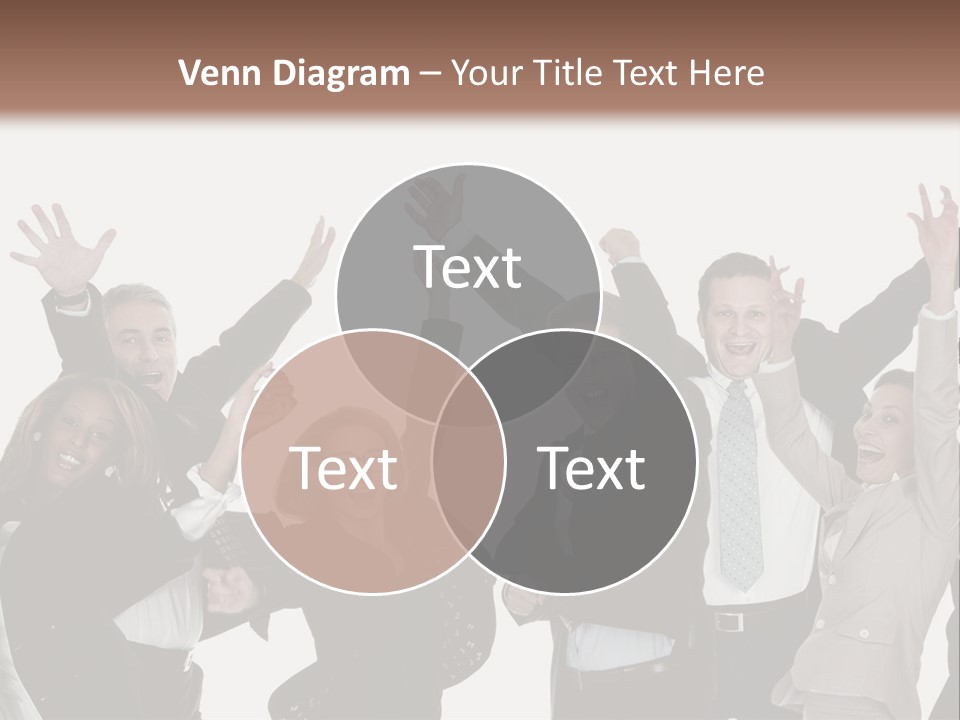 A Group Of People With Their Hands Up In The Air PowerPoint Template