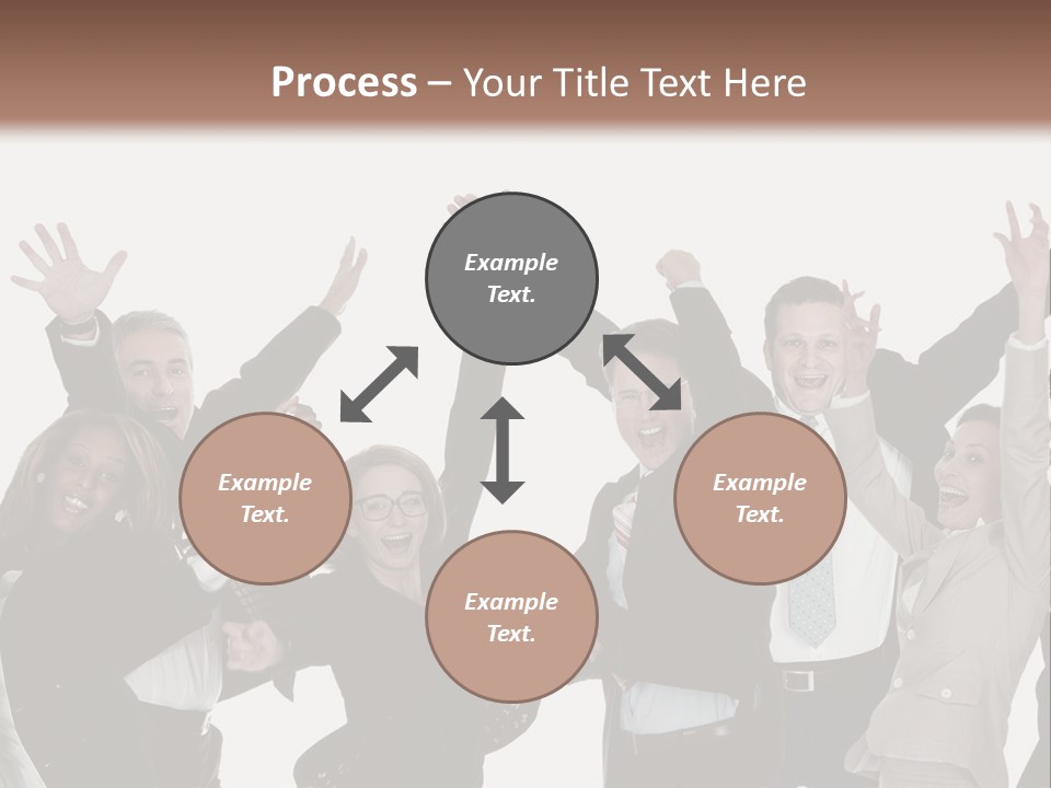 A Group Of People With Their Hands Up In The Air PowerPoint Template