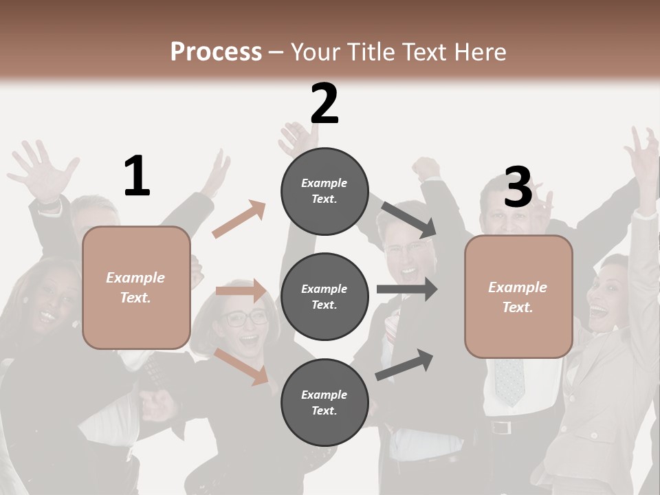 A Group Of People With Their Hands Up In The Air PowerPoint Template