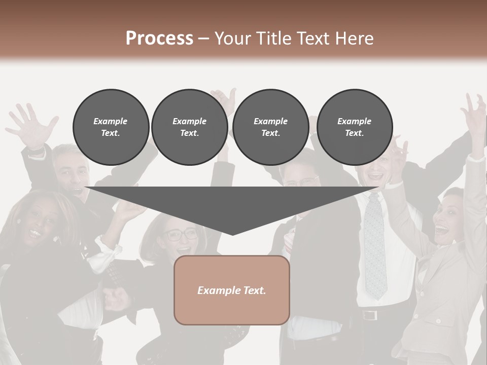 A Group Of People With Their Hands Up In The Air PowerPoint Template