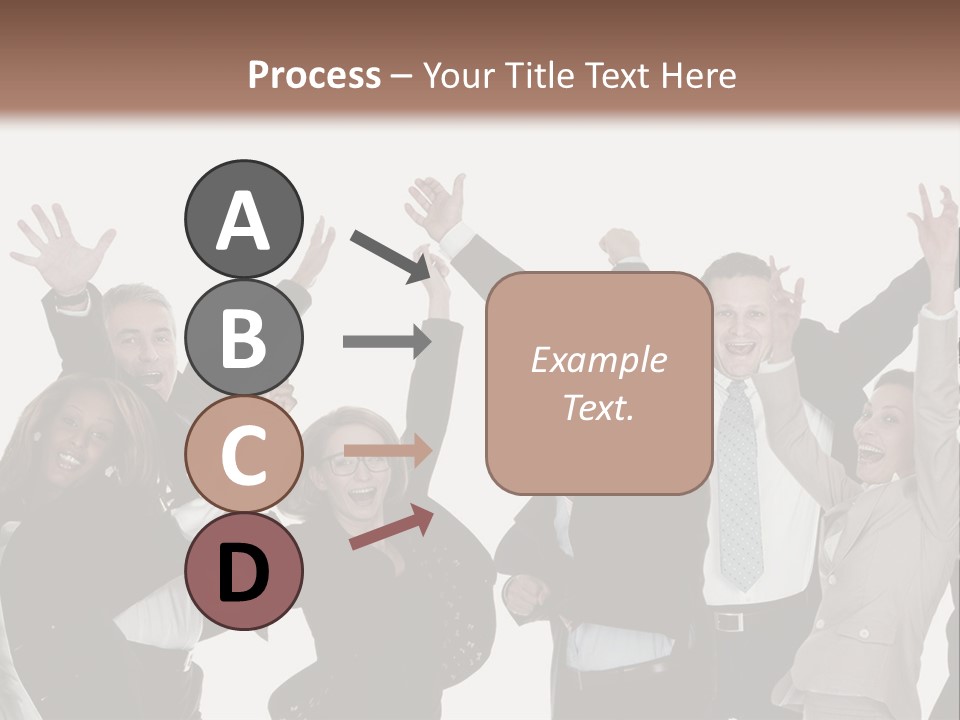 A Group Of People With Their Hands Up In The Air PowerPoint Template