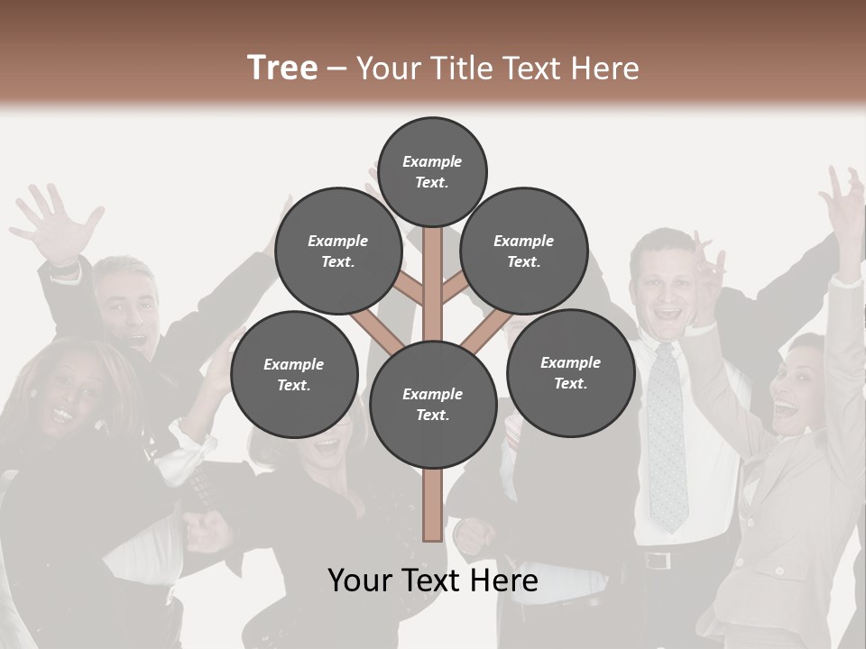 A Group Of People With Their Hands Up In The Air PowerPoint Template