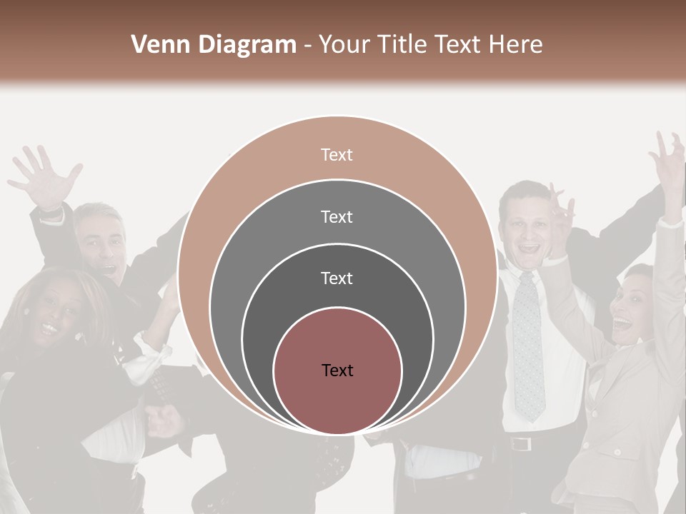 A Group Of People With Their Hands Up In The Air PowerPoint Template