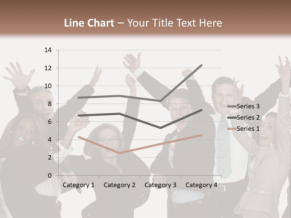 A Group Of People With Their Hands Up In The Air PowerPoint Template