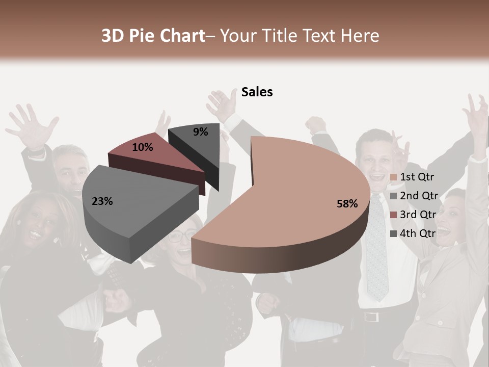 A Group Of People With Their Hands Up In The Air PowerPoint Template