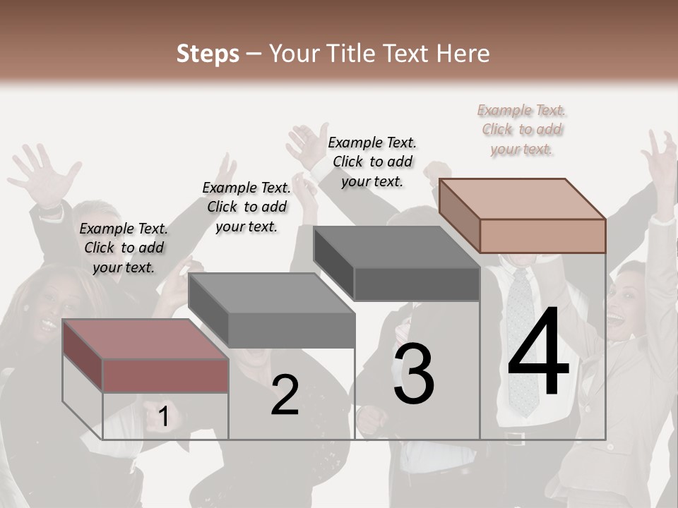 A Group Of People With Their Hands Up In The Air PowerPoint Template