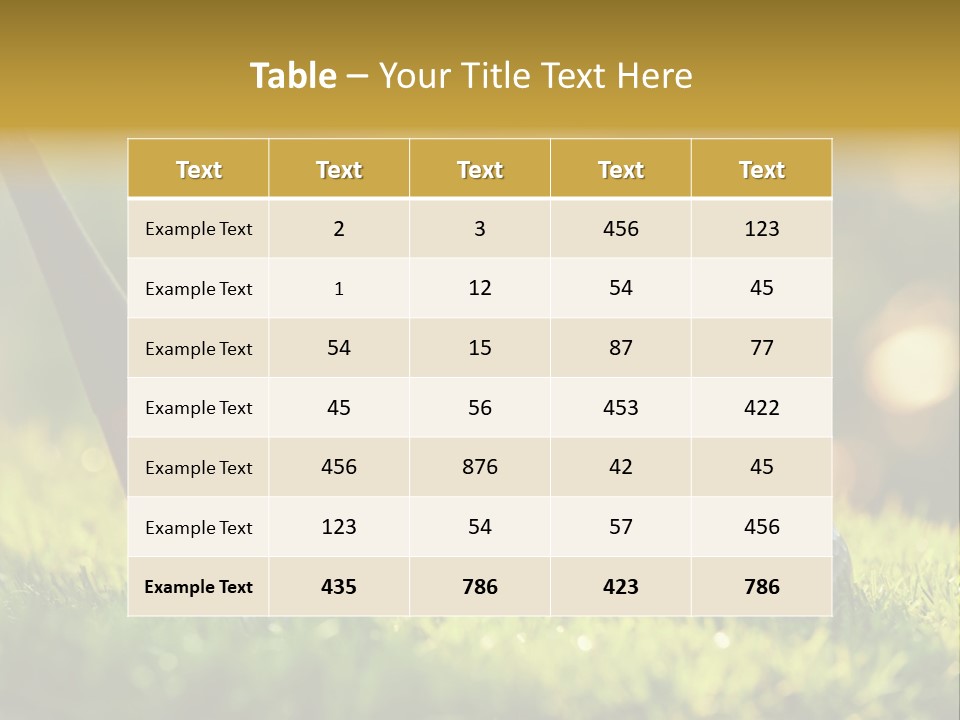 A Group Of Golf Balls And A Club In The Grass PowerPoint Template