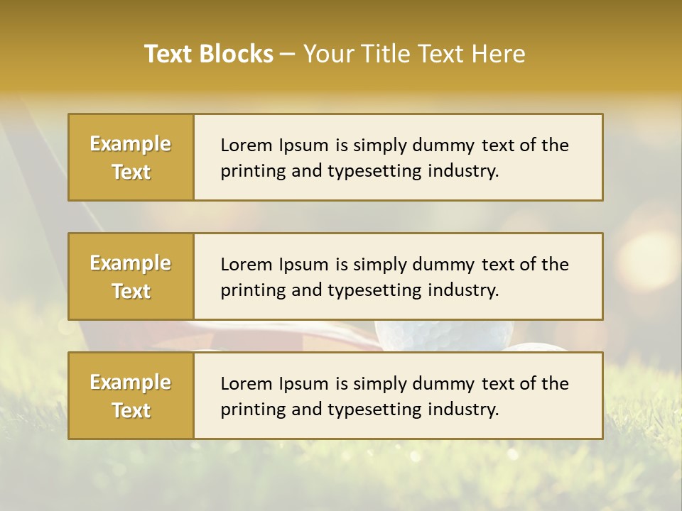 A Group Of Golf Balls And A Club In The Grass PowerPoint Template