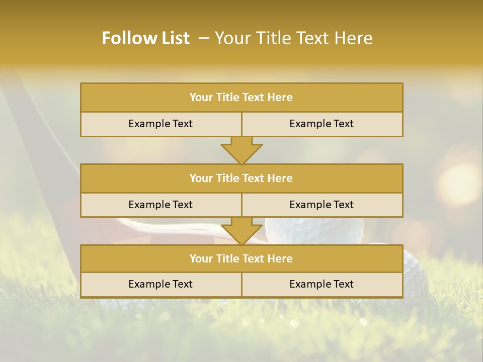 A Group Of Golf Balls And A Club In The Grass PowerPoint Template