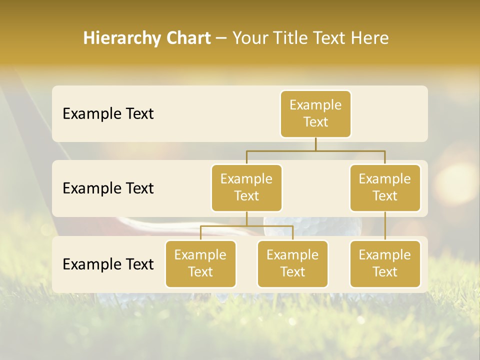 A Group Of Golf Balls And A Club In The Grass PowerPoint Template