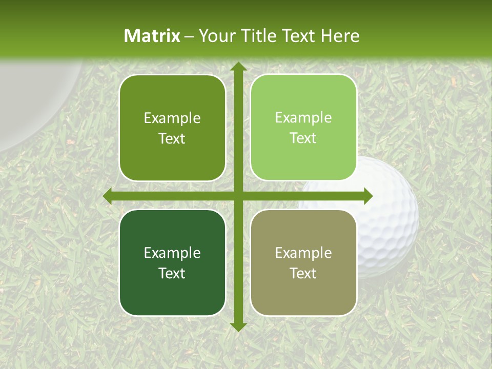 A Golf Ball On The Green Grass Powerpoint Template PowerPoint Template