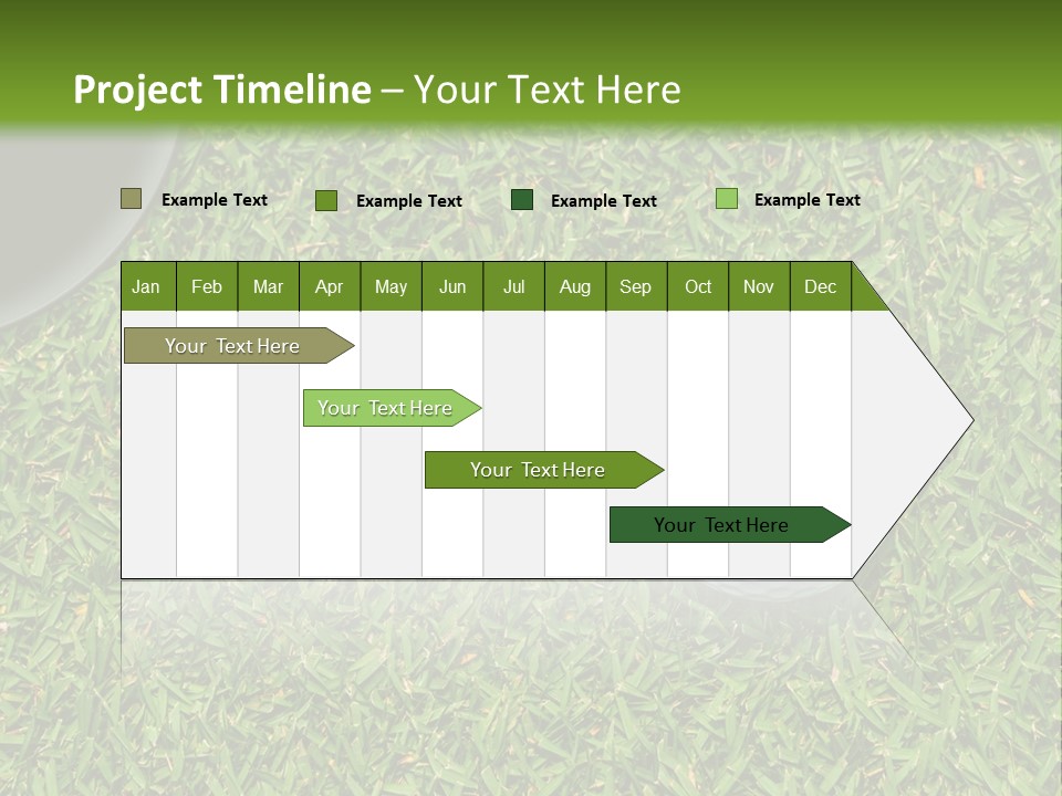 A Golf Ball On The Green Grass Powerpoint Template PowerPoint Template