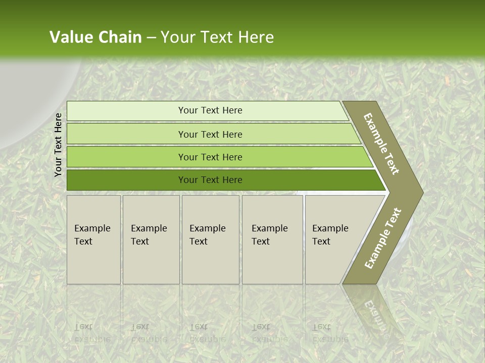 A Golf Ball On The Green Grass Powerpoint Template PowerPoint Template